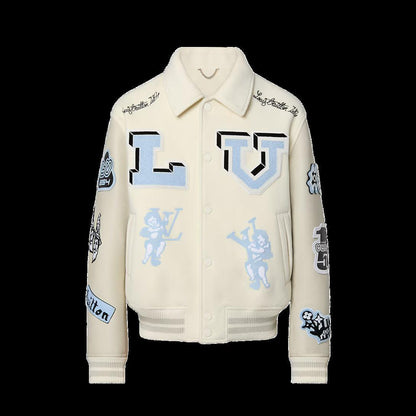 Louis Vuitton Multi-Patches Mixed Leather Varsity Blouson